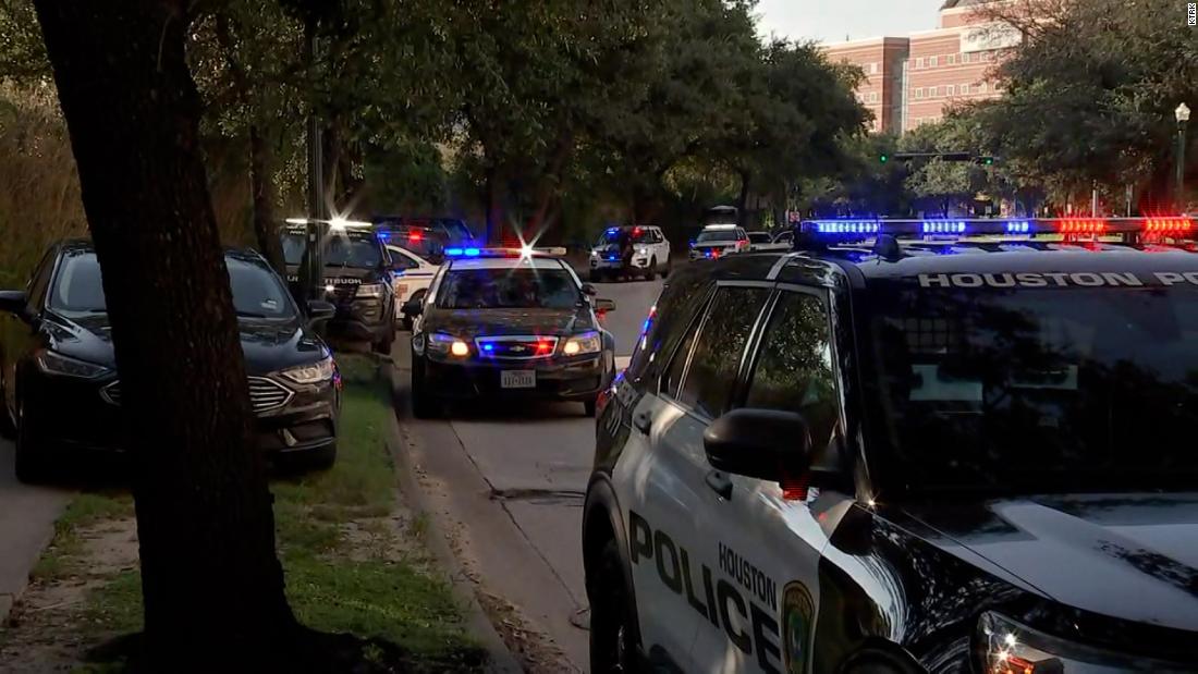 Houston Police responding to reports of 2 officers
shot 1