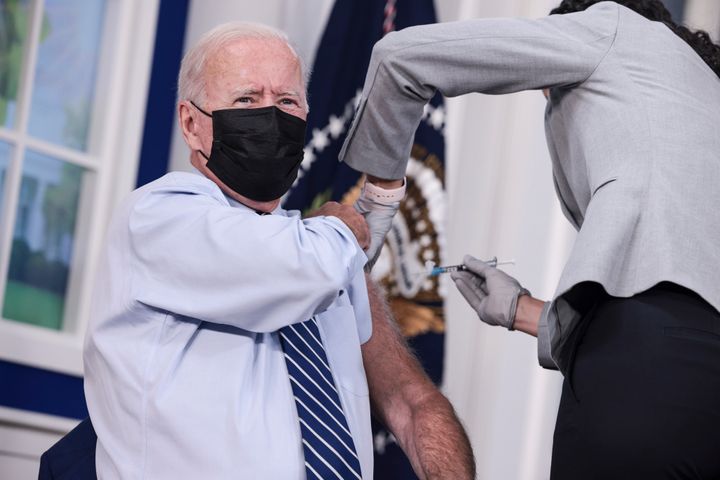 Biden Receives Pfizer COVID-19 Booster Shot On
Camera 1