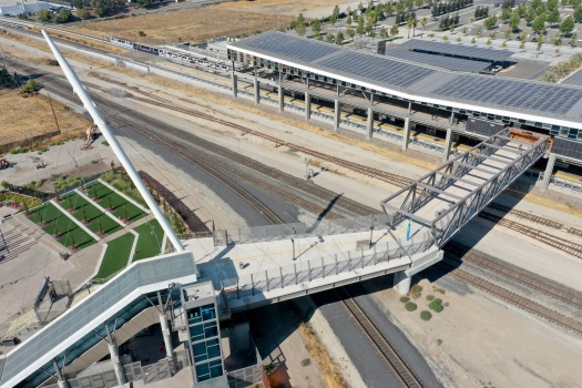 Long-delayed BART Warm Springs pedestrian bridge could open
this fall 1