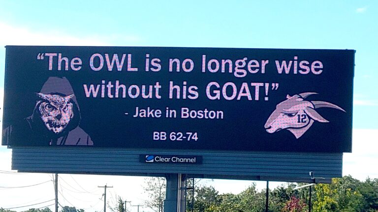 Patriots fan trolls Bill Belichick with billboard ahead of
Tom Brady’s return 1