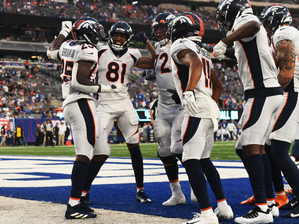 Broncos coach Vic Fangio’s aggressive offensive approach
pays off in opening-day win over Giants 1