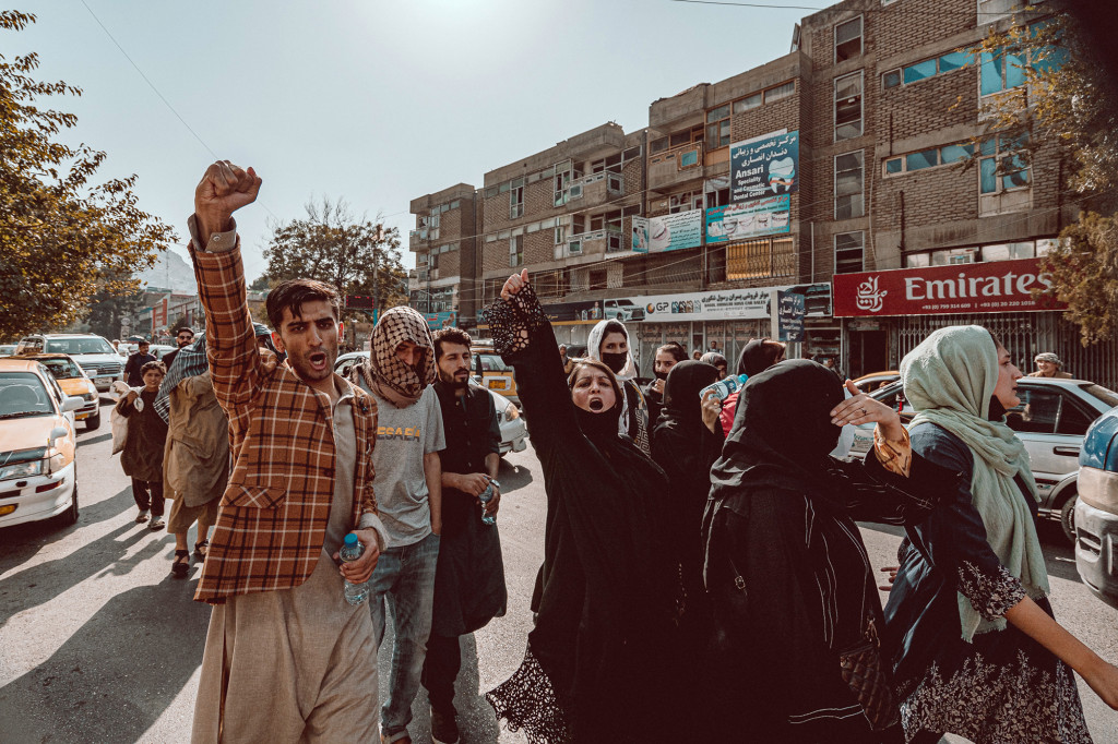 Afghan women protest against Taliban rule, as warning shots
disperse crowd 1