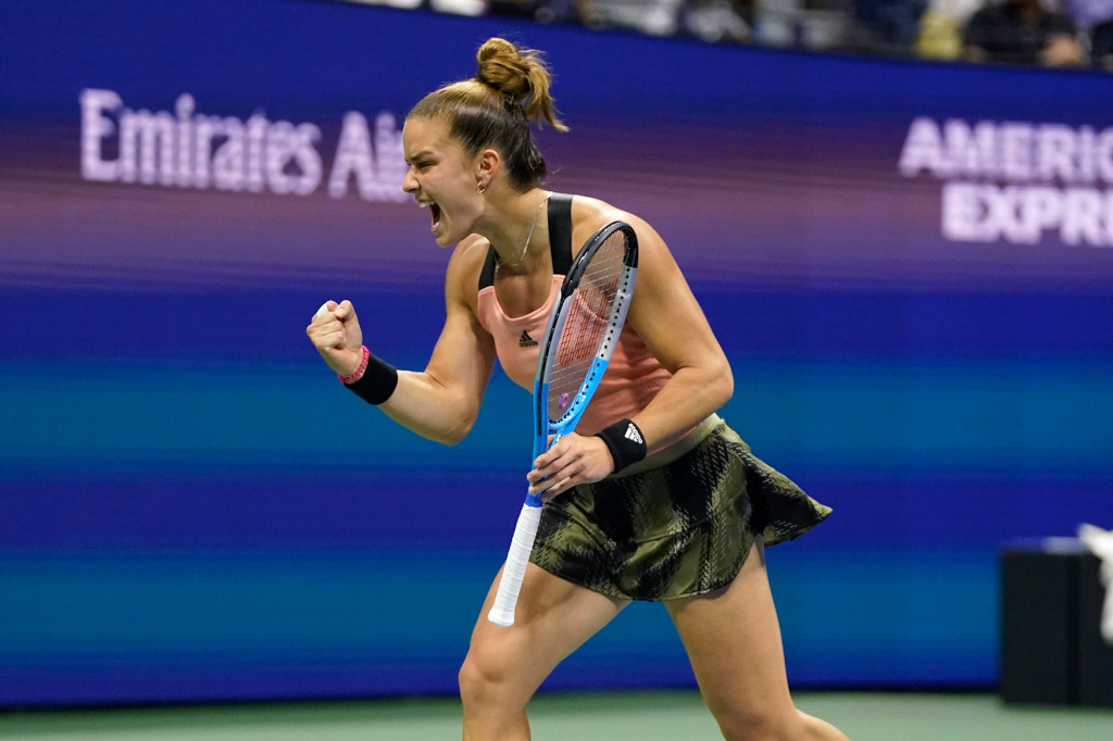 Dominant Maria Sakkari downs Karolina Pliskova for US Open
semifinal berth 1