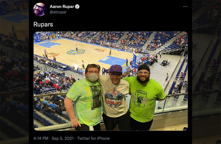 ALERT: Lib Journo Aaron Rupar Spotted at WNBA Game Without a
Mask 1