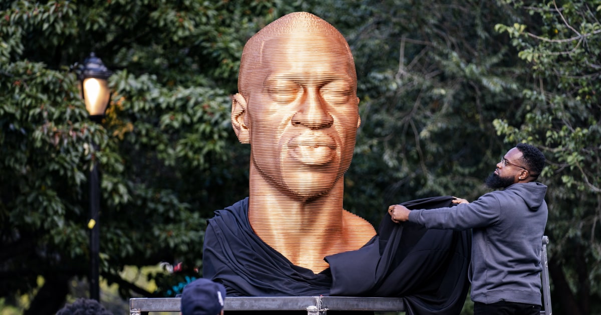 George Floyd statue in NYC defaced for second time 1