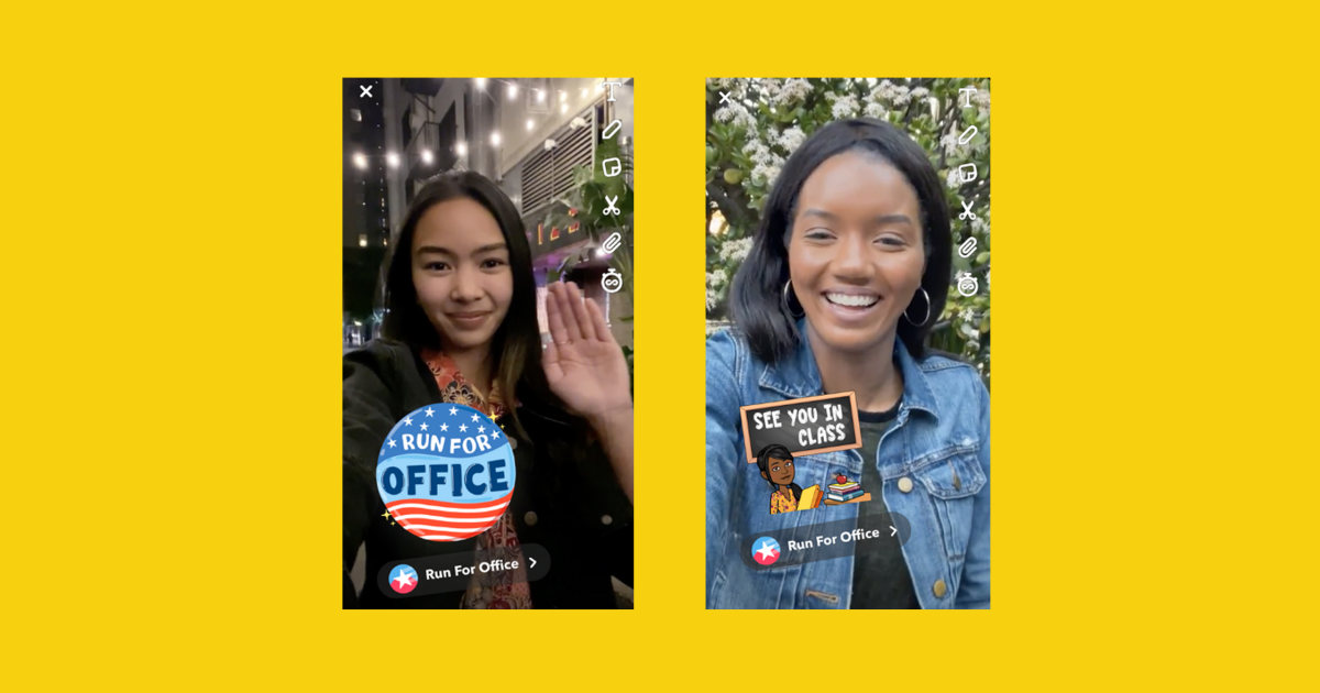 Snapchat introduces tool to help young people run for
office 1
