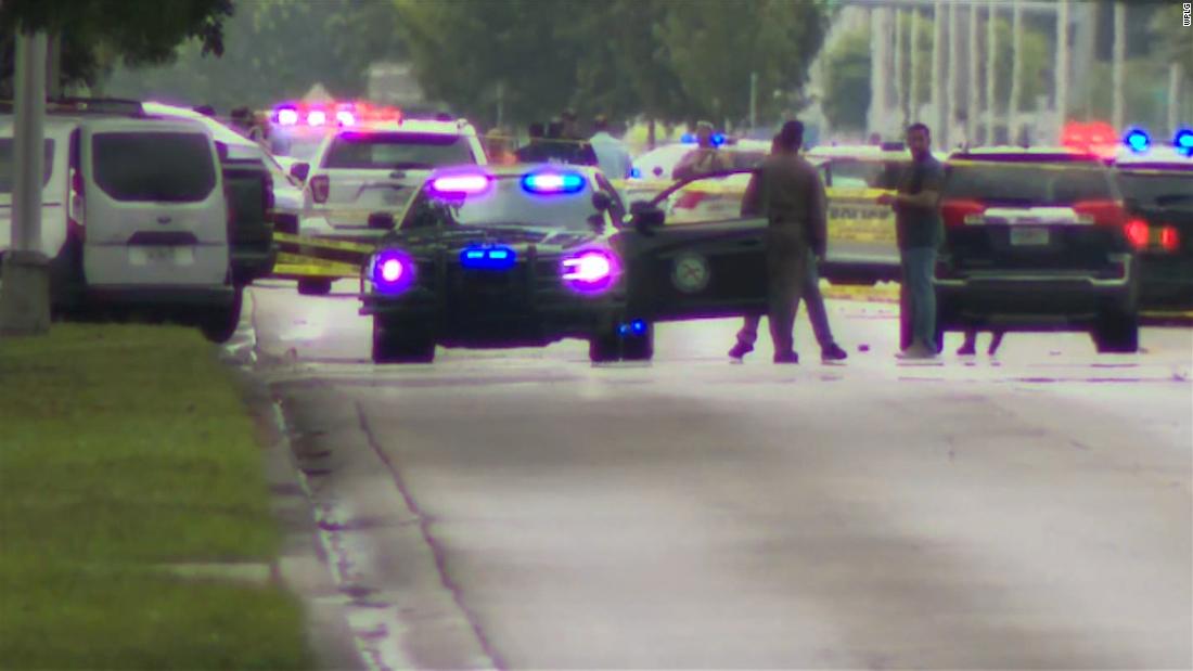 Two officers injured, suspect killed in shooting outside
Miami-Dade police station 1