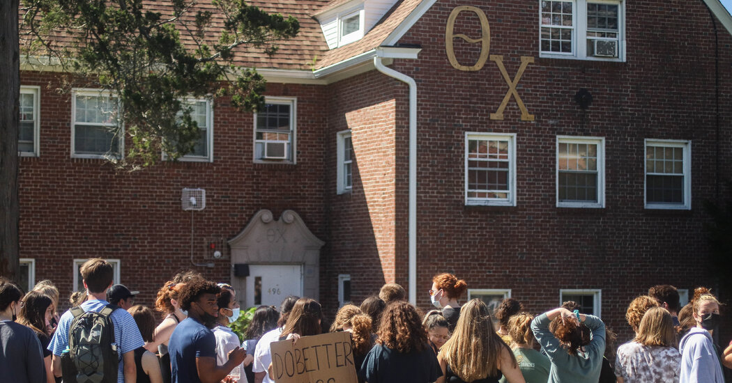 After Rape Accusations, Fraternities Face Protests and
Growing Anger 1