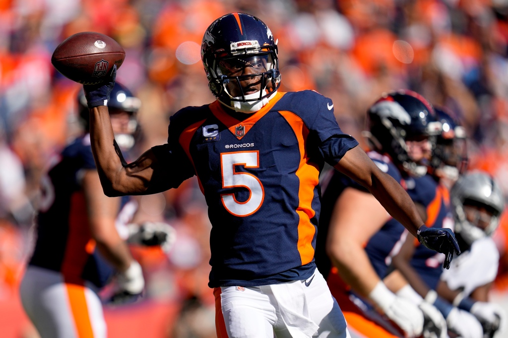 WATCH: Broncos break touchdown-less opening drive streak
with Tim Patrick TD against Raiders 1