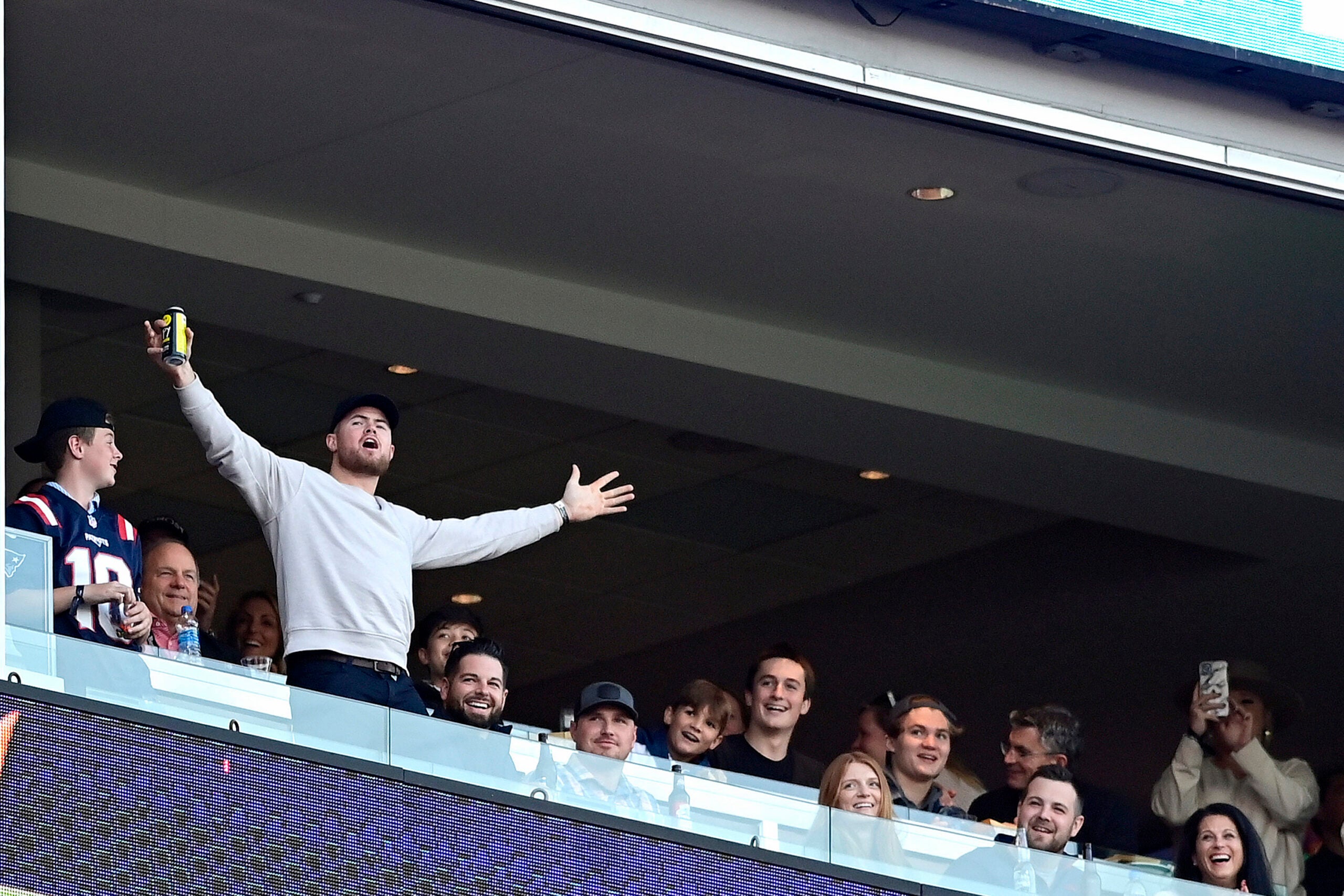 Red Sox players were at Gillette Stadium for
Patriots-Cowboys 1