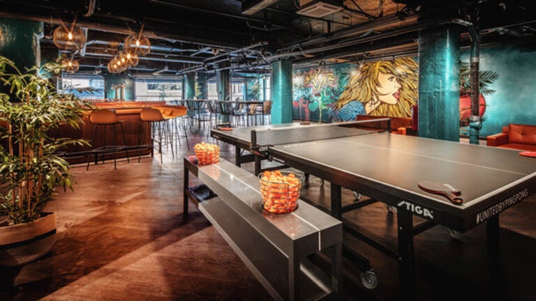 A ping pong club just opened in the Seaport, and it serves
Boston cream pie 1