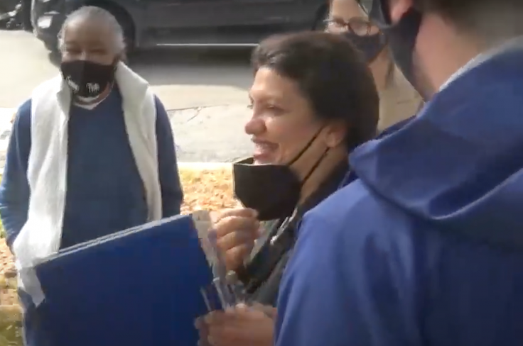 Caught on Video: Rashida Tlaib Admits She Only Wears Mask
for Cameras 1
