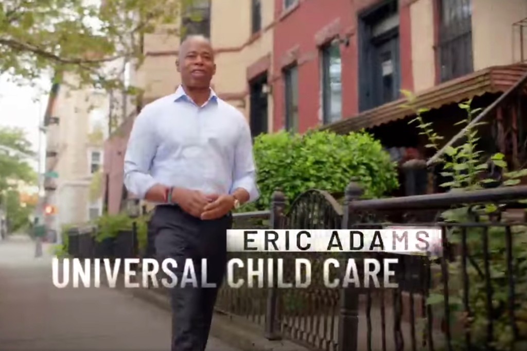 Eric Adams touts working-class upbringing in first general
election ad 1