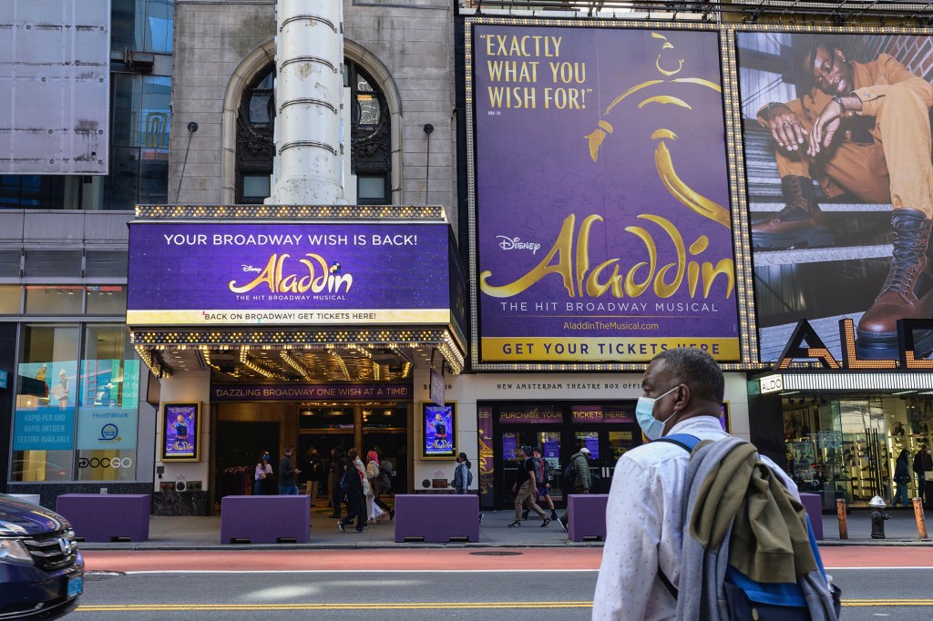 Broadway’s ‘Aladdin’ cancels more shows after breakthrough
COVID-19 cases 1
