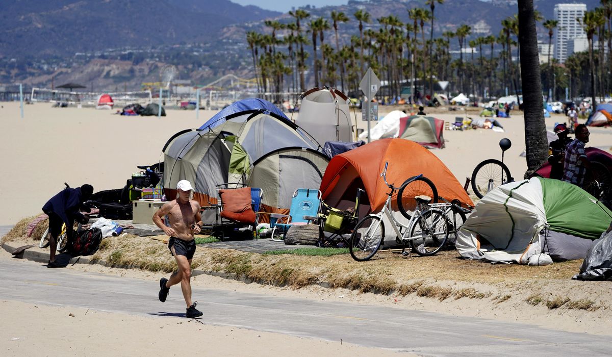 Los Angeles bans homeless encampments near schools, parks,
libraries 1