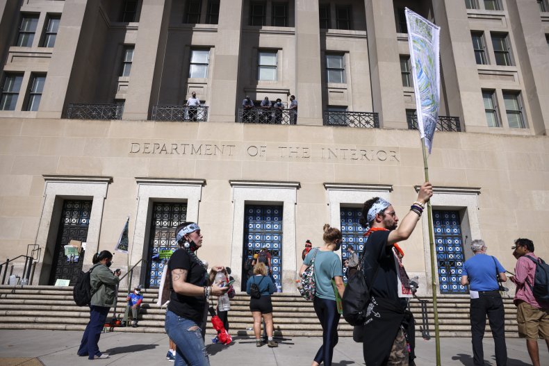 Over 100 Arrested During Climate Protest at Interior
Department, Some Reportedly Tased 1