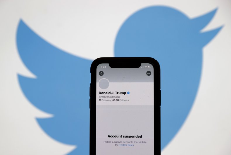 Donald Trump Says Members of Congress 'Coerced' Twitter to
Block Him Over 1/6 Riot 1