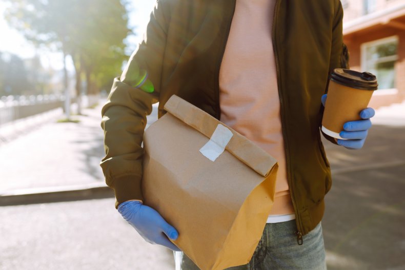 Baffled Customer Can't Open Door After Driver Leaves Full
Coffee Outside 1