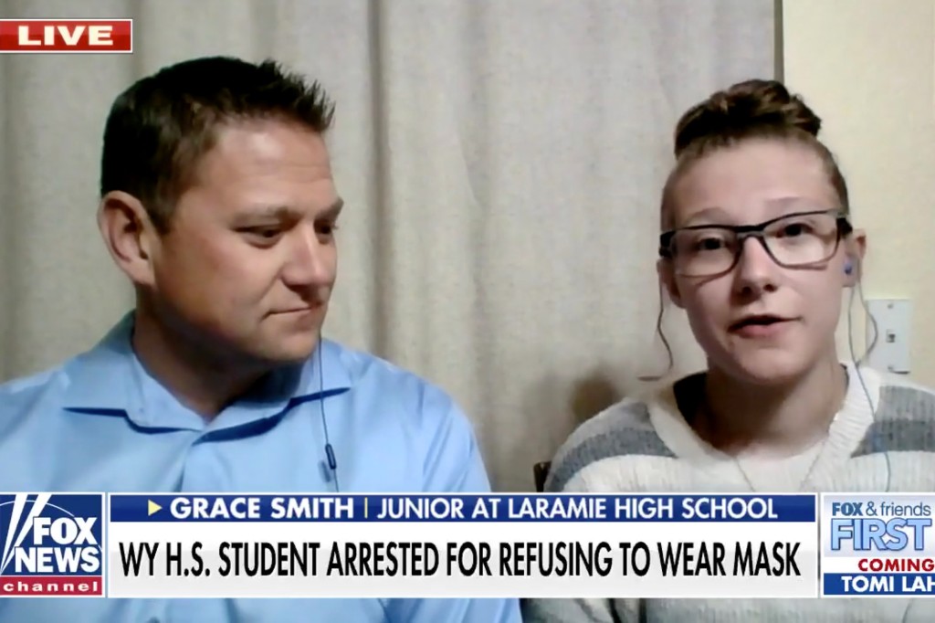 Wyoming teen arrested over school’s mask mandate blasts
‘ridiculous’ bust 1