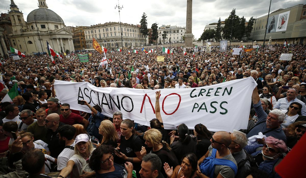 Thousands march in Rome to protest workplace vaccine
rule 1
