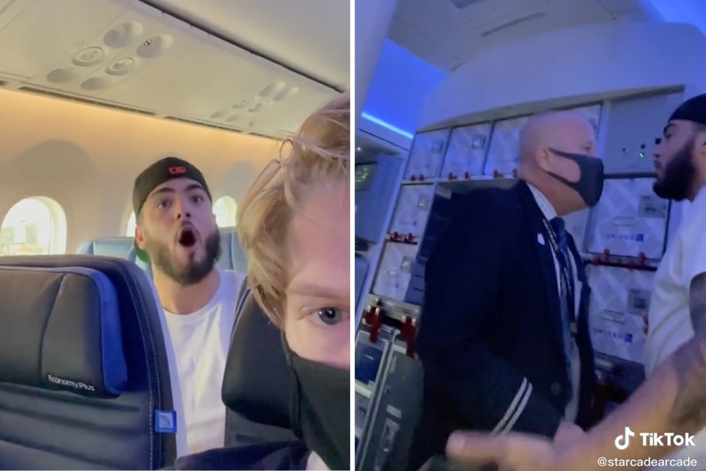Passenger’s epic meltdown when told to wear mask: ‘I’ll
break your neck’ 1