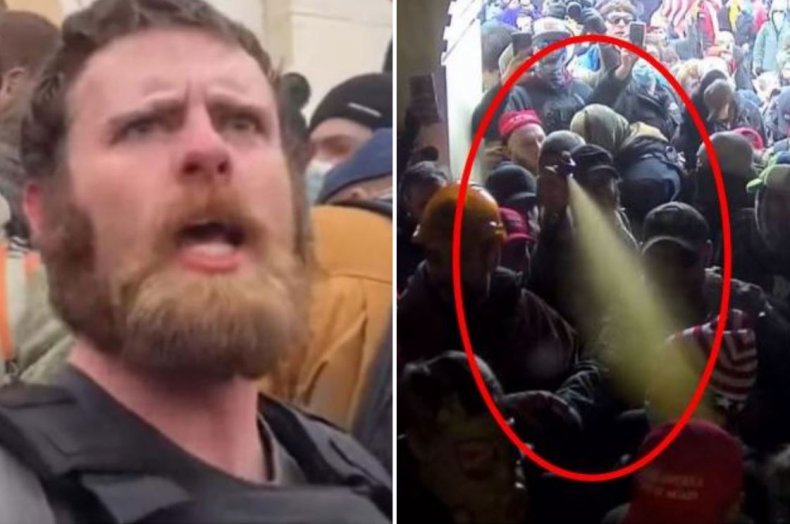 Christian Manley, Capitol Rioter Caught on Video Pepper
Spraying Police, Arrested 1