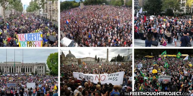 Corporate Media Largely Silent as Millions Protest Vaccine
Mandates Worldwide 1
