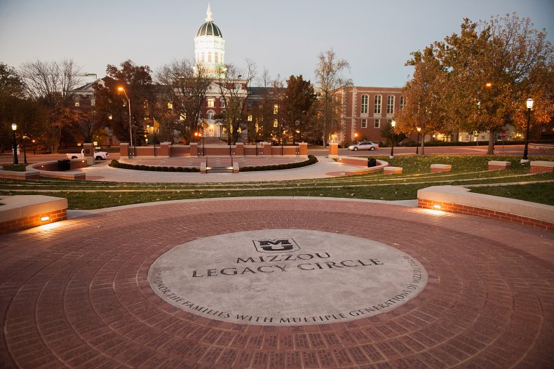 Protesters Gather Outside Missouri Fraternity After
University Suspends Greek Activities 1