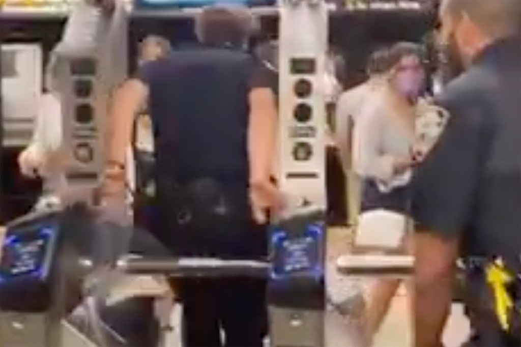 ‘Hopping’ mad: Maskless officer jumps subway turnstile,
igniting critics 1