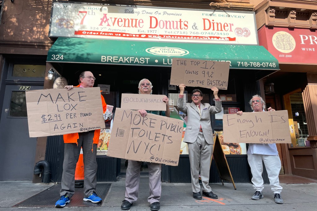 TikTok’s ‘Old Jewish Men’ demand cheap lox, places to pee in
NYC ‘protests’ 1