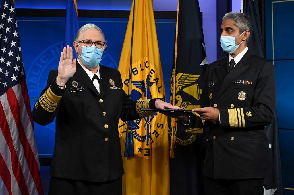 Assistant health secretary is first transgender four-star
officer 1