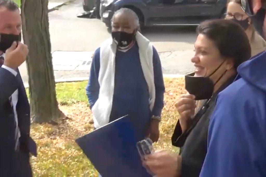 Rashida Tlaib says she only wears mask because of
‘Republican tracker’: report 1