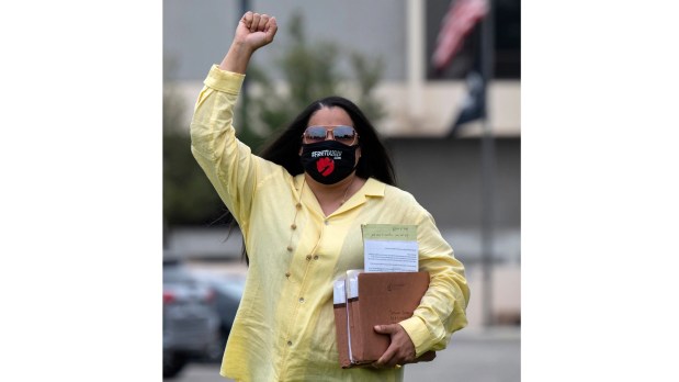 BLM supporter who drove through California protest crowd was
denied her rights at hearing, judge rules 1