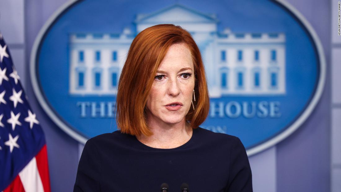 Jen Psaki returns to White House briefing room after testing
positive for Covid-19 1