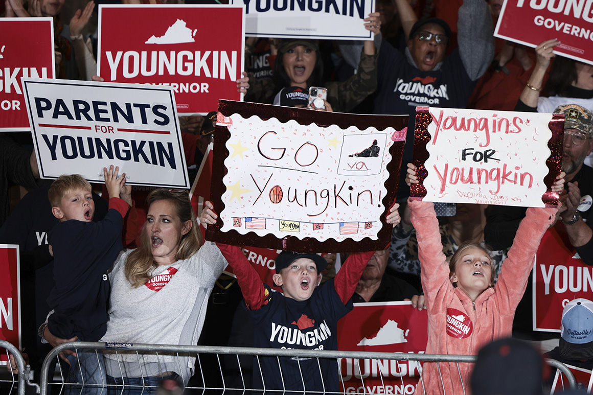 GOP embraces classroom politics, taking cues from
Youngkin 1