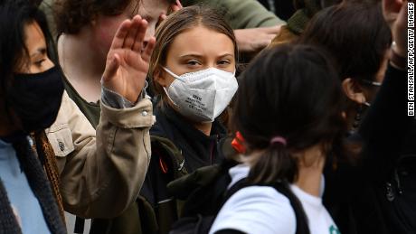 Young campaigners seize spotlight at COP26 as Greta Thunberg
leads protest 1