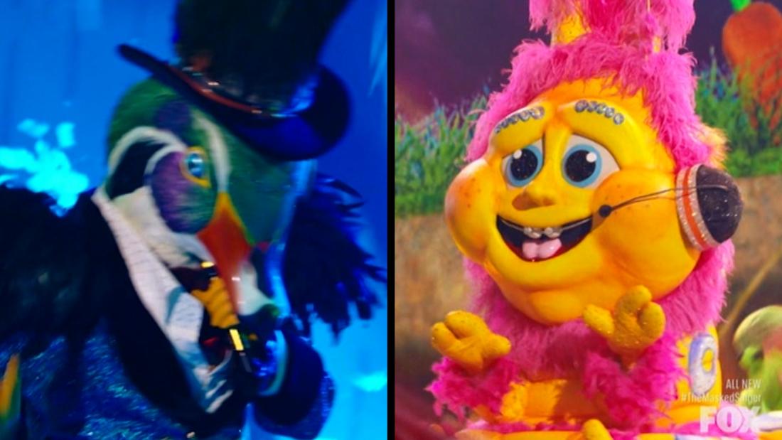 Two celebrities are revealed on 'The Masked Singer' 1