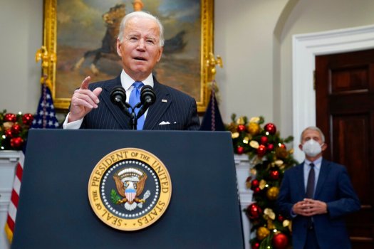 Biden urges COVID-19 shots, says omicron in U.S.
inevitable 1