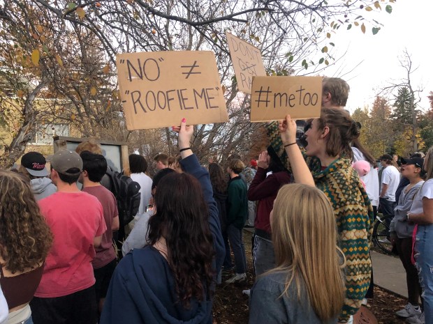 University of Colorado students protest sexual
assaults 1