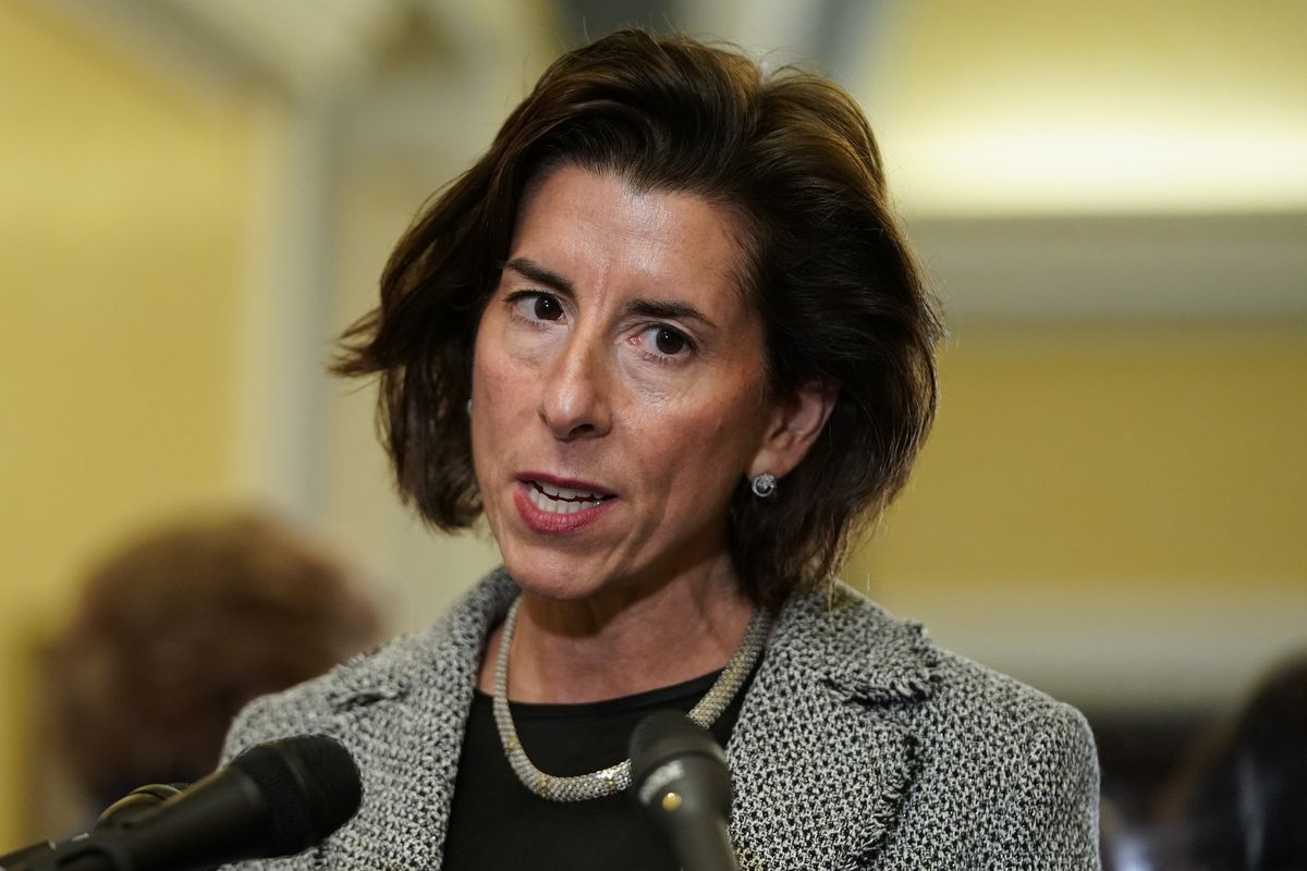 US commerce secretary in Chicago today to tout lifting of
COVID-19 restrictions on fully vaccinated travelers and Biden’s
pandemic recovery package 1