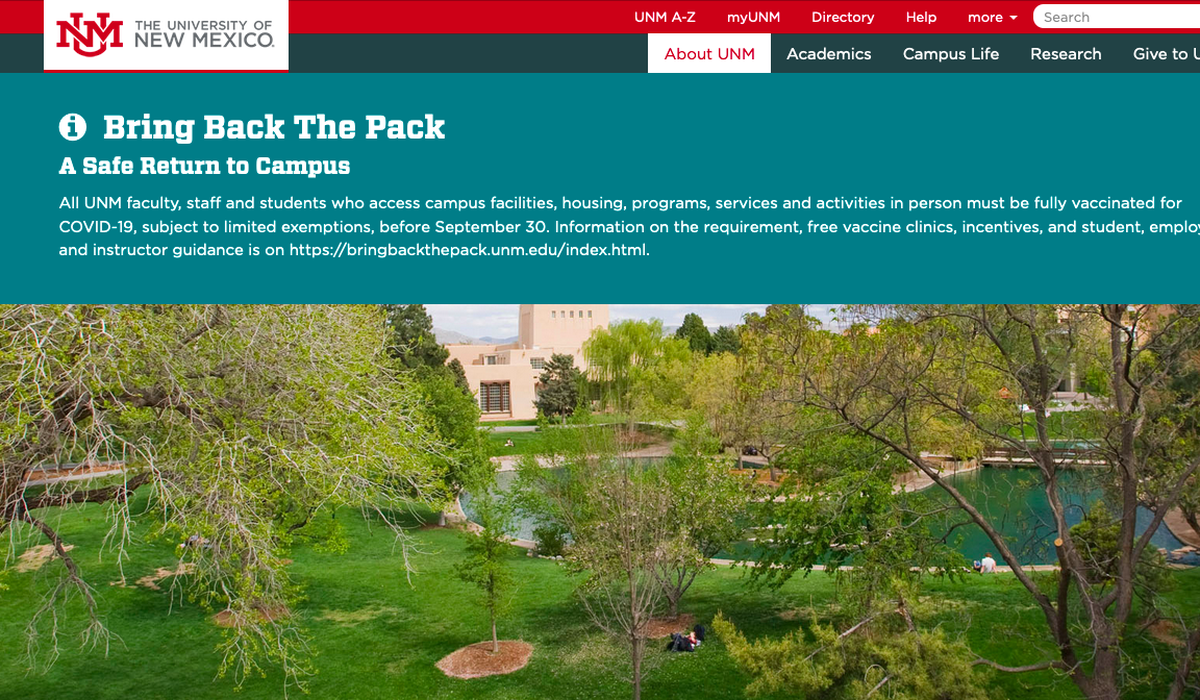 UNM to disenroll more than 200 students for not following
COVID-19 vaccine mandate 1