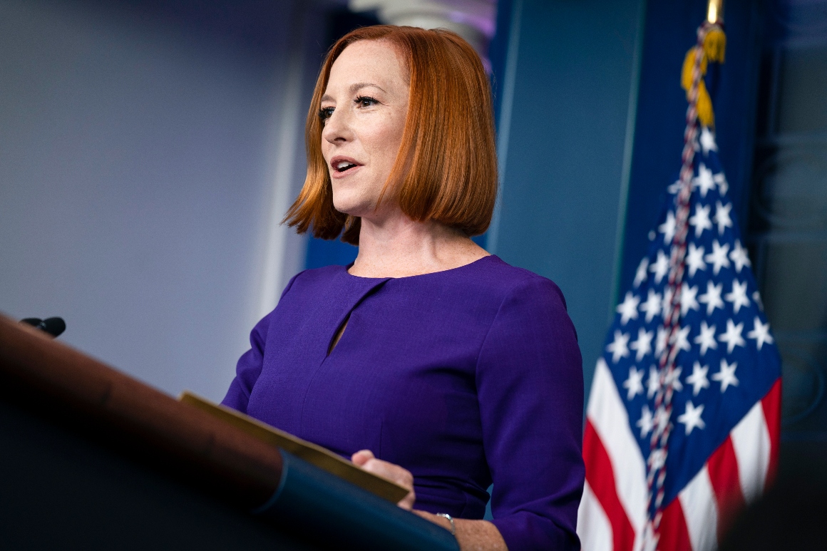 Press Secretary Jen Psaki returns to work after
Covid-19 1