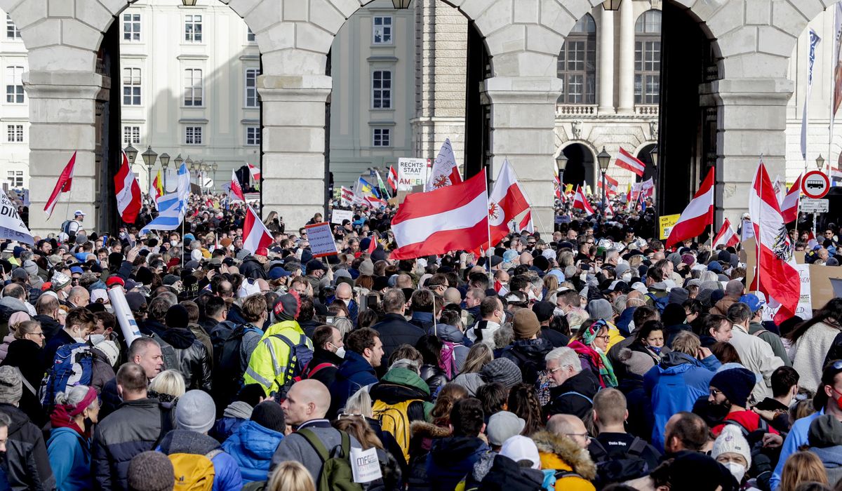 Thousands protest upcoming lockdown in Vienna 1