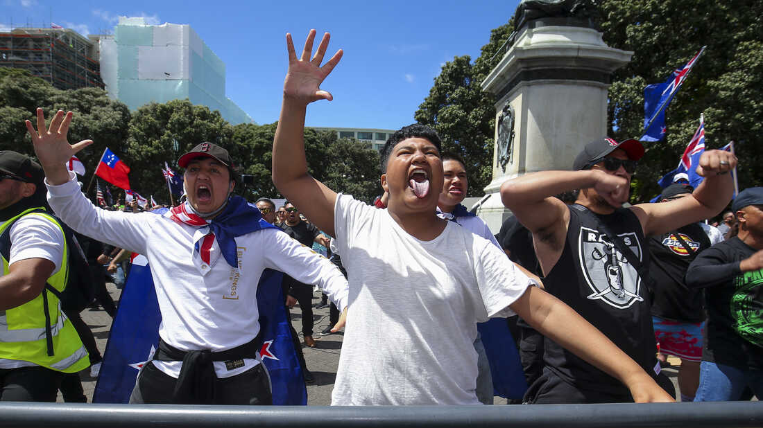 New Zealand Maori tribe demands vaccine protesters stop
performing haka dance 1