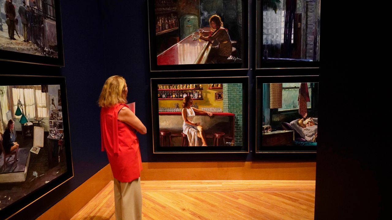 Bob Dylan artwork show opens in Miami, new cinema
paintings 1