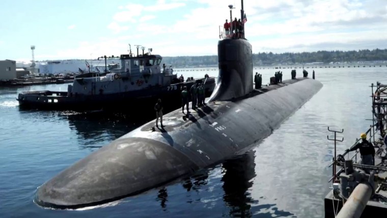 Navy fires two top officers of submarine damaged in
collision 1