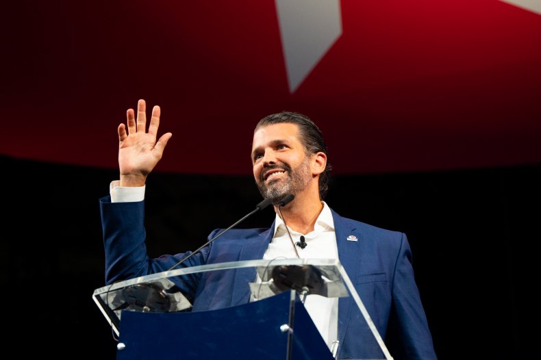 Trump Jr. Says Americans Acting 'Like Sheep' by Not Rioting
Against Vaccine Mandates 1