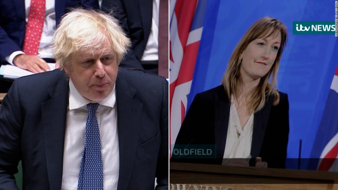 Leaked video shows former UK aide joke about alleged party
during lockdown 1 Leaked video shows former UK aide joke about alleged party
during lockdown 1