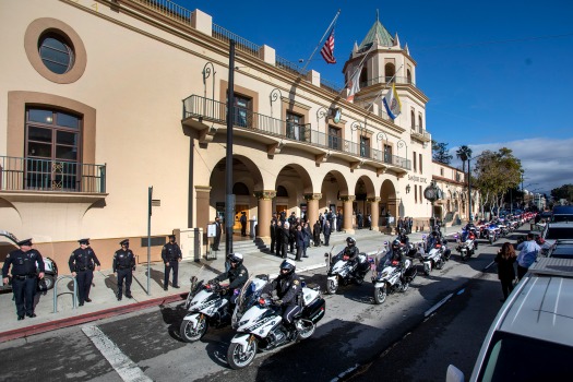 Mourners attend public memorial for Kevin Nishita, former
Bay Area police officer killed in Oakland robbery 1