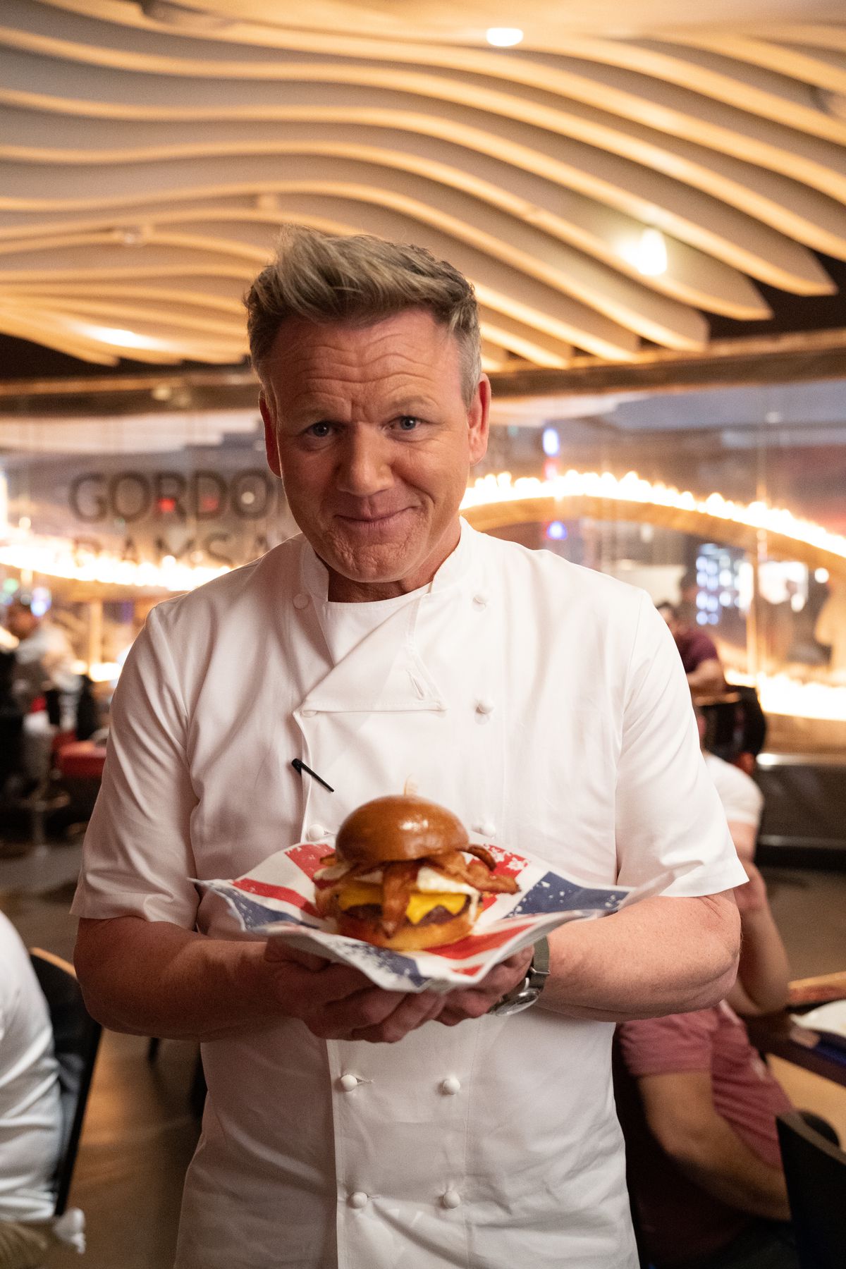 Gordon Ramsay Burger opens in Chicago — with
ketchup-laden hot dogs on the menu 1